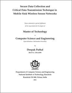 M.tech thesis on wireless sensor networks 